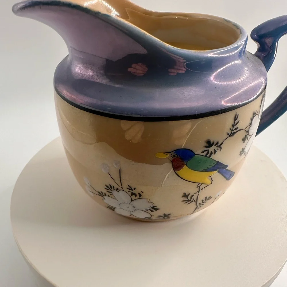 Vintage Floral Ceramic Pitcher - Picture 4 of 5
